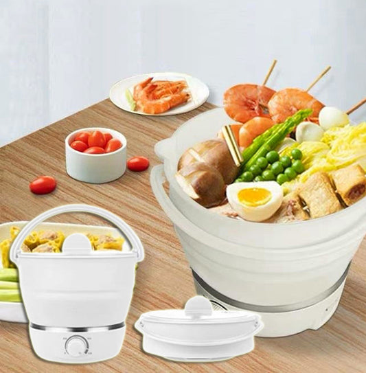 Portable Travel Folding Electric Cooker Multifunctional Electric Hot Pot Food Grade Silicone Dormitory Mini Electric Cooker